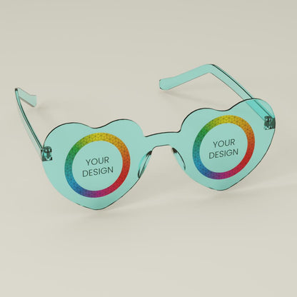 Custom Heart Party Glasses