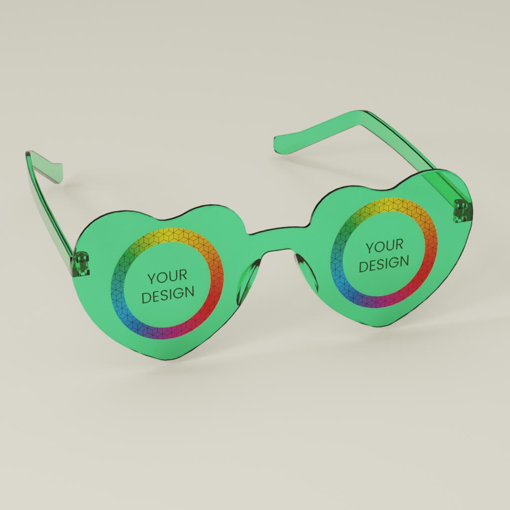 Custom Heart Party Glasses