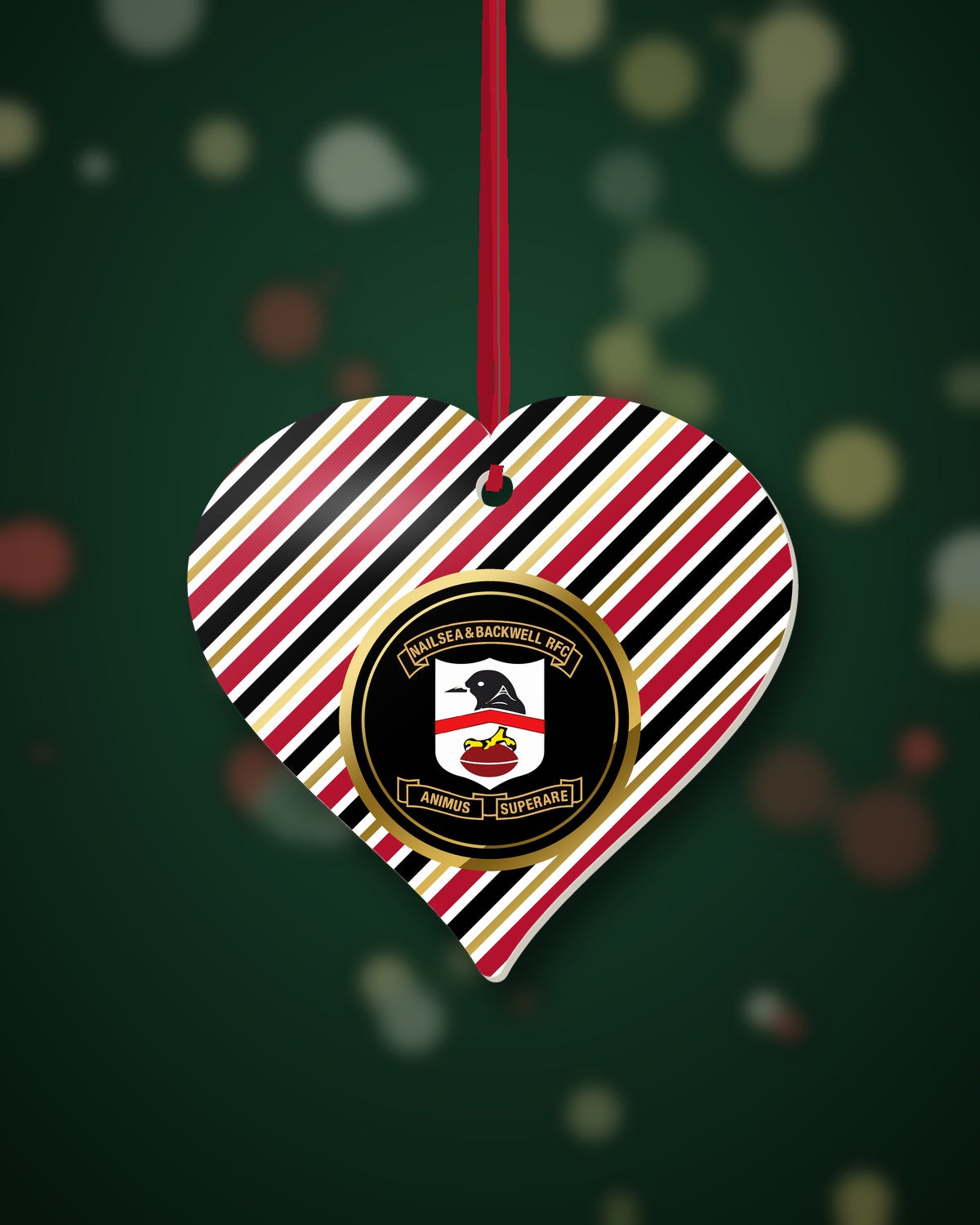 Nailsea & Backwell RFC Christmas Heart Candy Cane