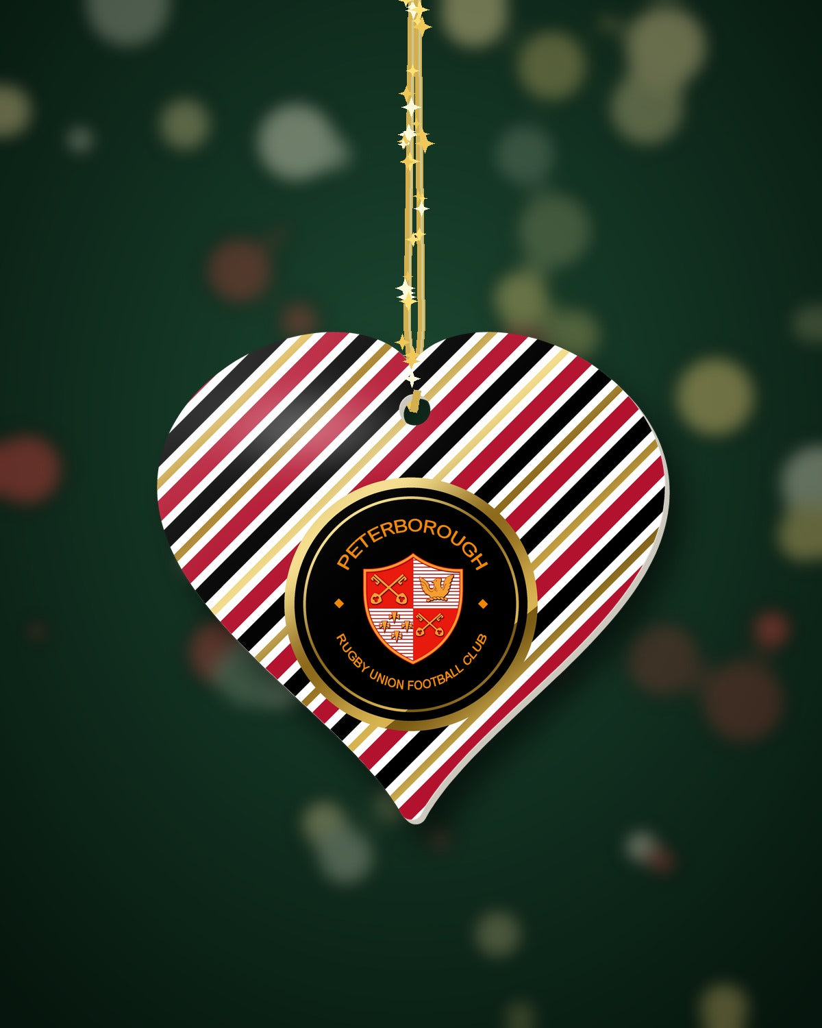 Peterborough RUFC Christmas Heart Candy Cane