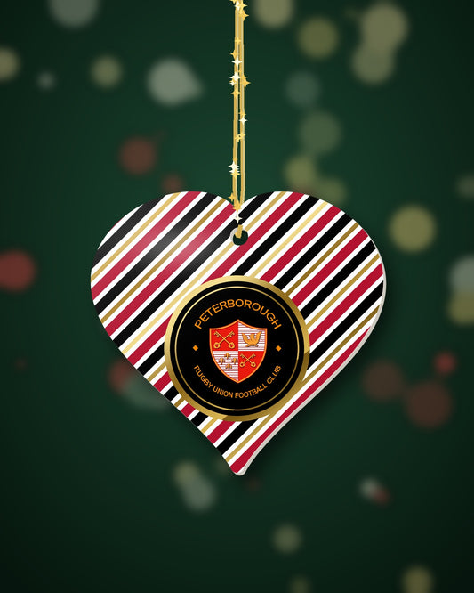 Peterborough RUFC Christmas Heart Candy Cane