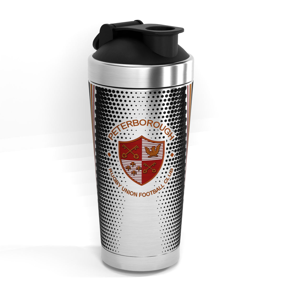 Peterborough RUFC 500ml Protein Shaker - crest front