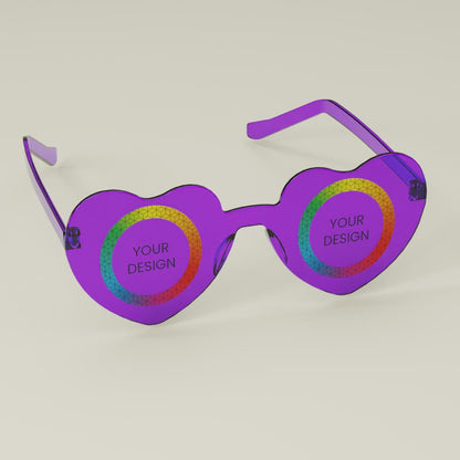 Custom Heart Party Glasses