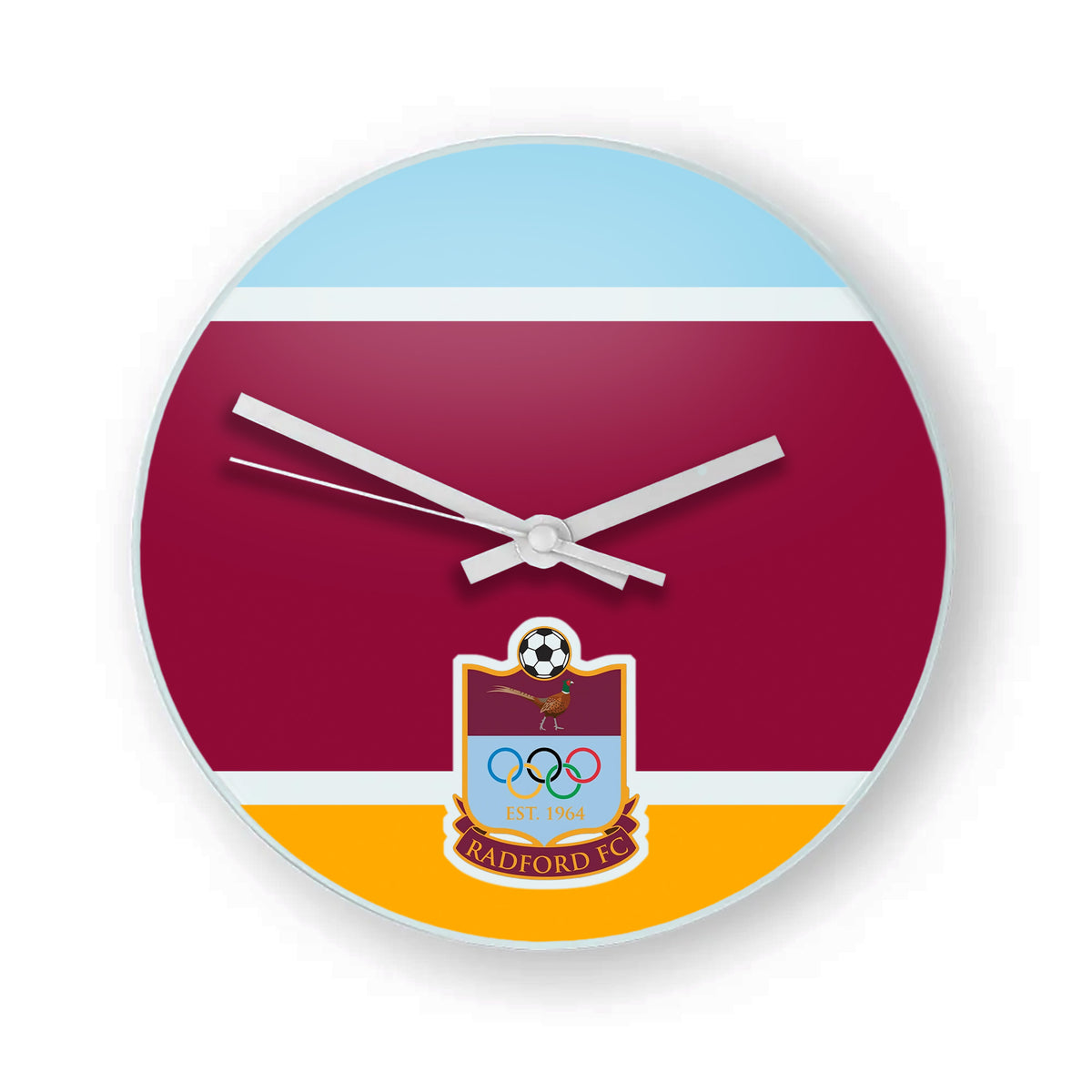 Radford FC Glass Clock