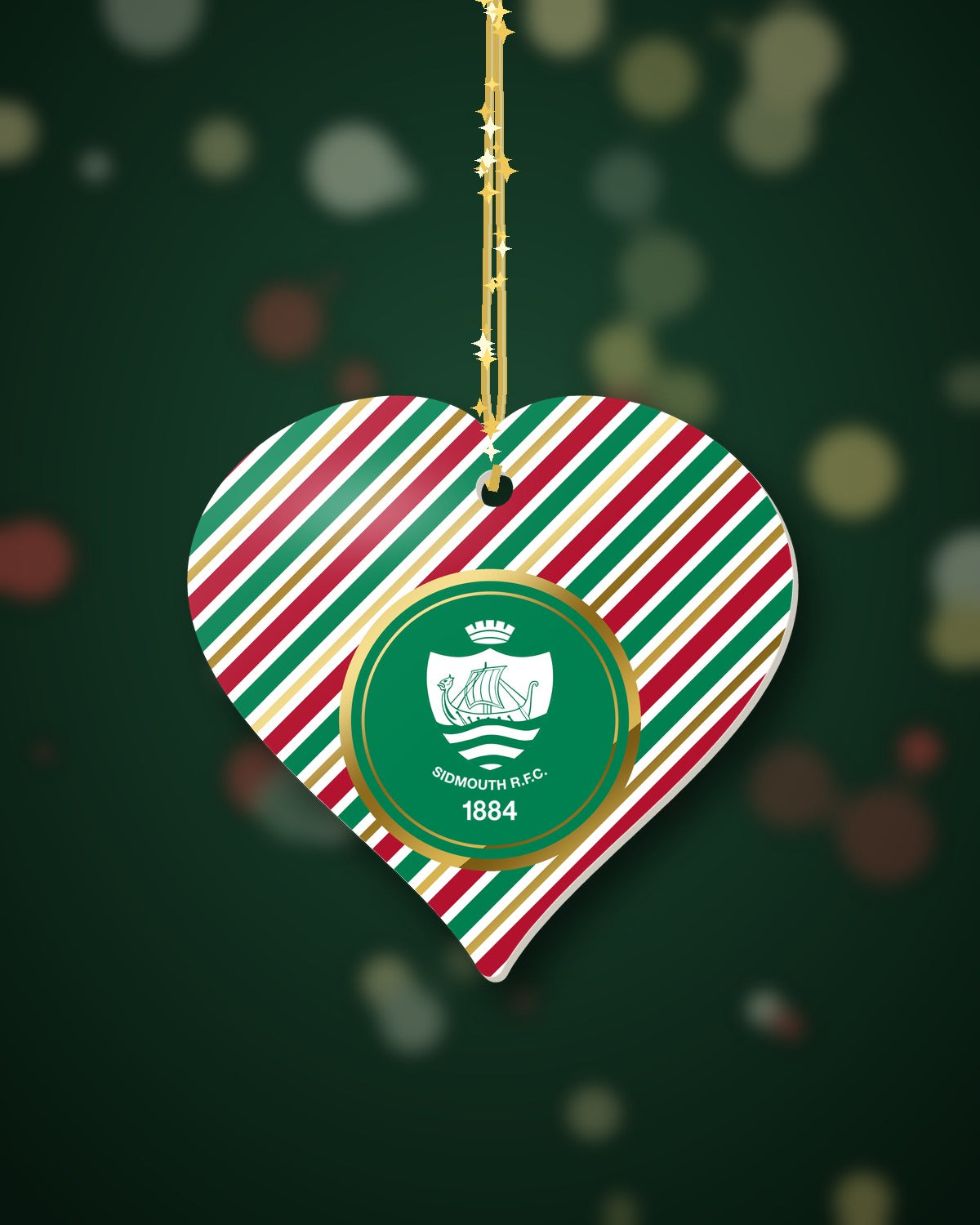 Sidmouth RFC Christmas Heart Candy Cane