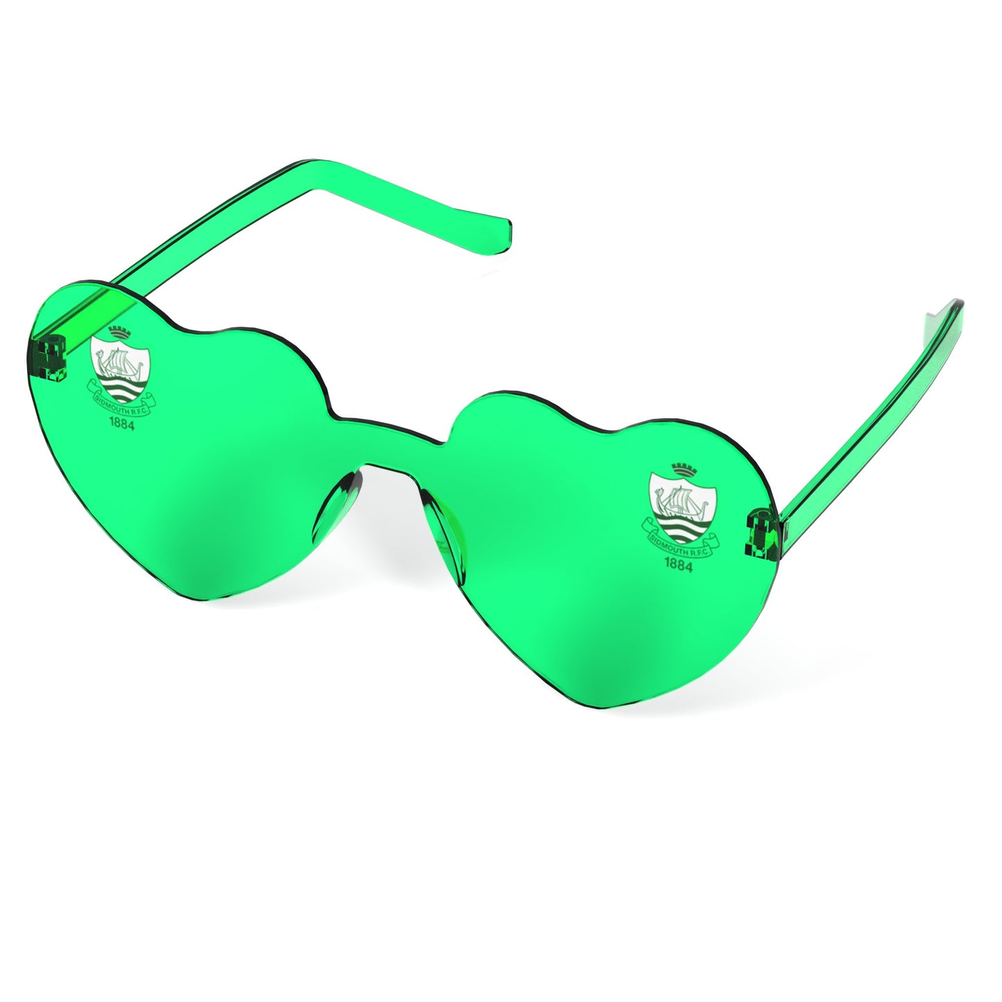 Sidmouth RFC Heart Party Glasses
