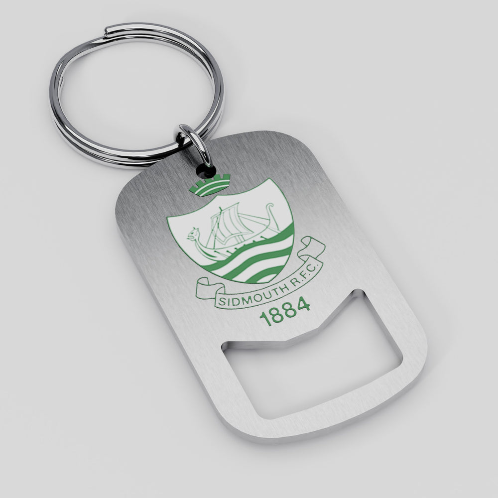 Sidmouth RFC Metal Beer Opener Keyring