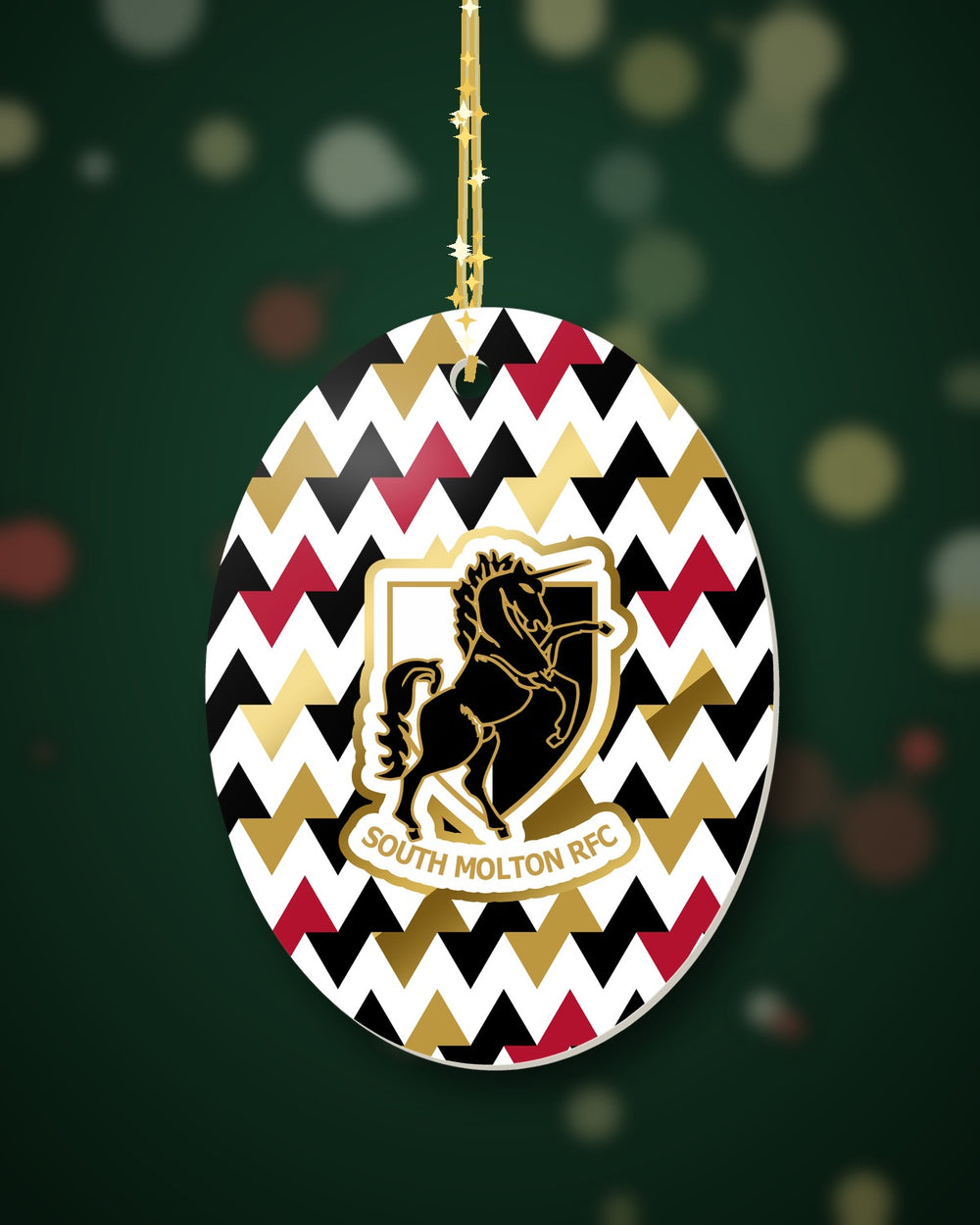 South Molton RFC Christmas Oval Harlequin