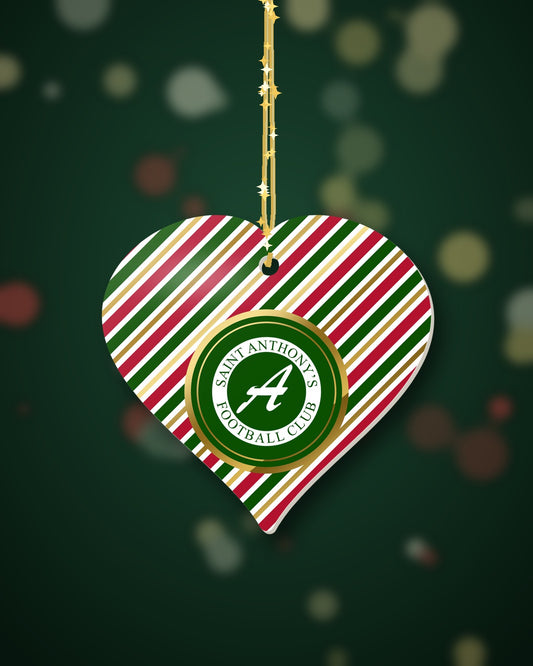 St Anthony's FC Christmas Heart Candy Cane