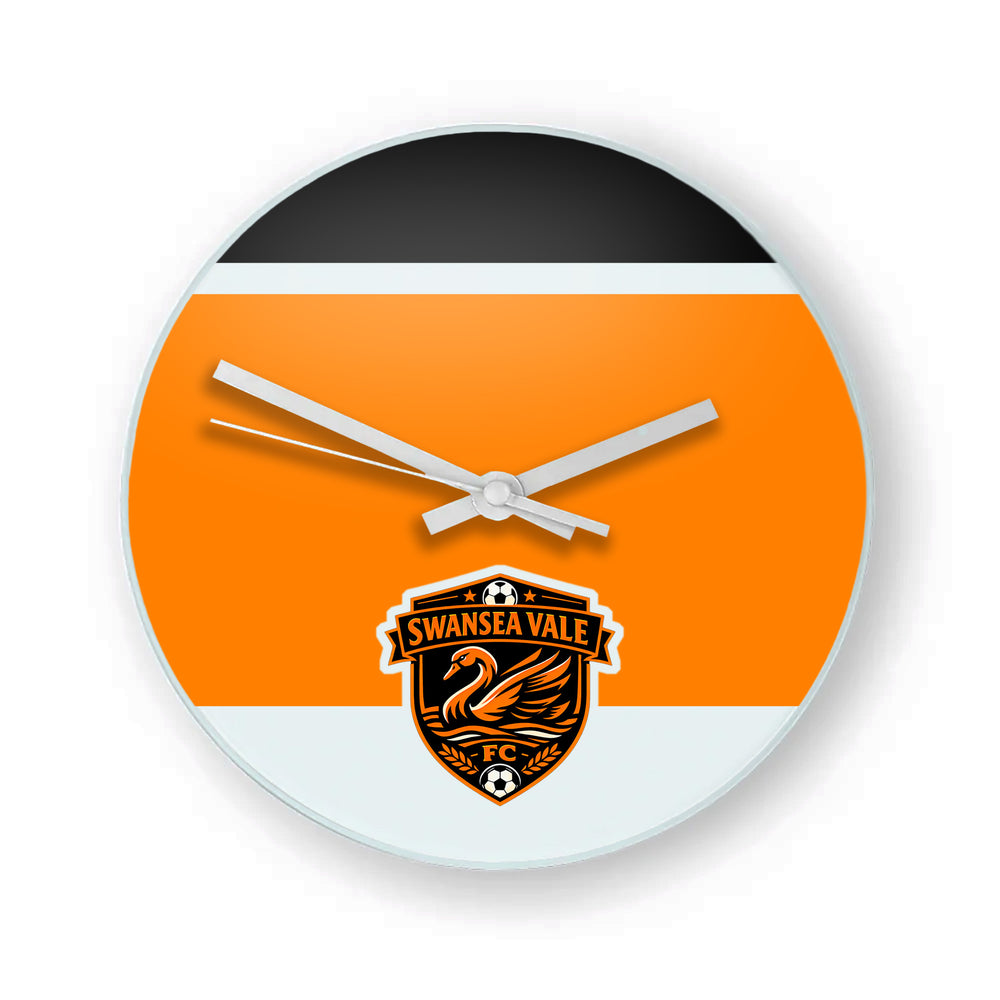 Swansea Vale FC Glass Clock