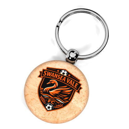 Swansea Vale FC Wooden Keyring