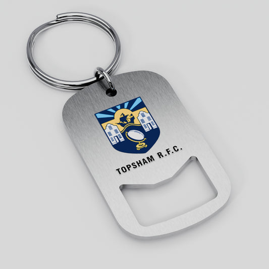 Topsham RFC Metal Beer Opener Keyring
