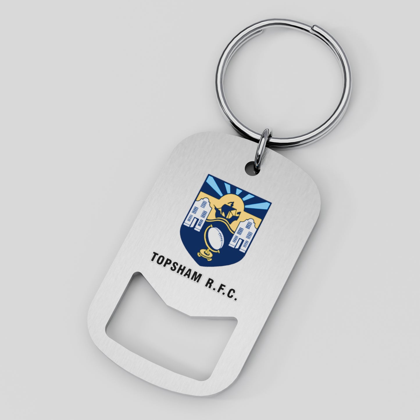 Topsham RFC Metal Beer Opener Keyring