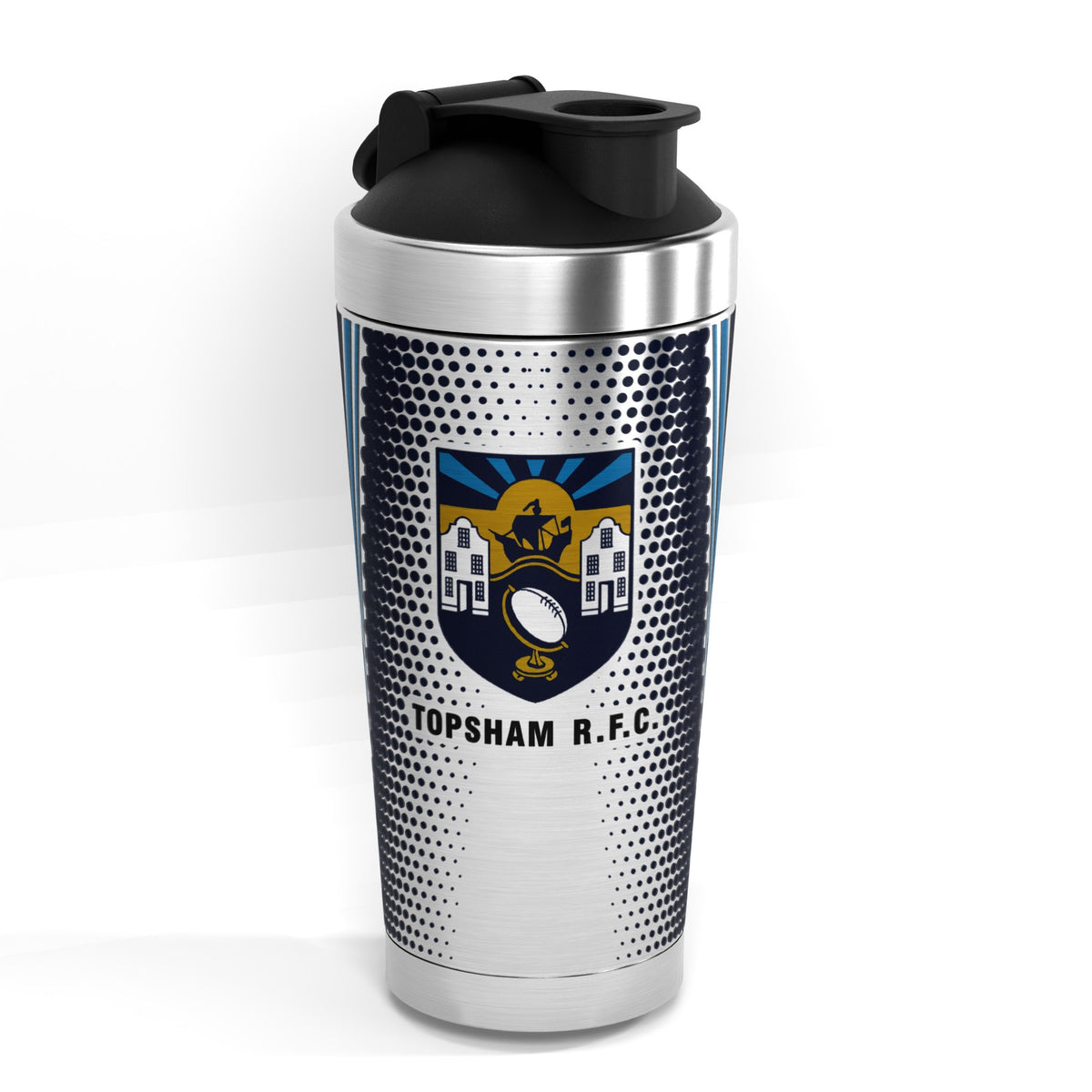 Topsham RFC 500ml Protein Shaker - crest front