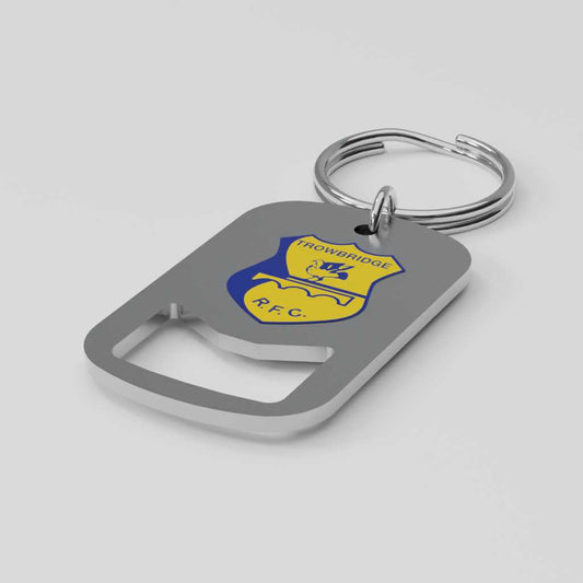 Trowbridge RFC Metal Beer Opener Keyring