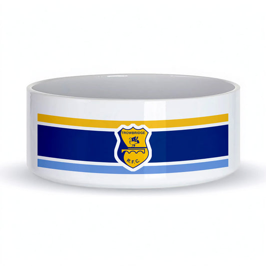 Trowbridge RFC Ceramic Dog Bowl