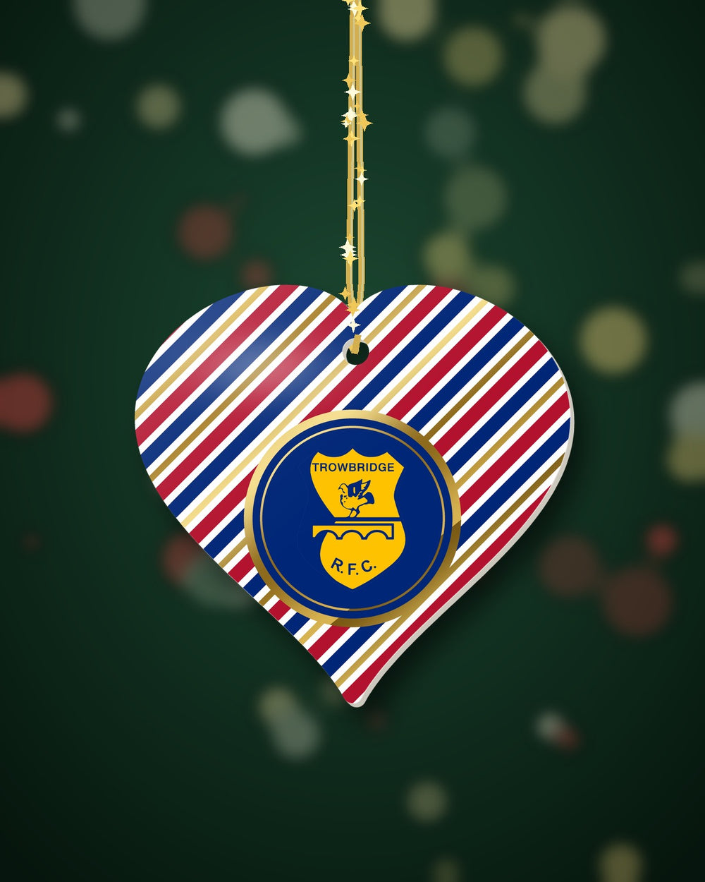 Trowbridge RFC Christmas Heart Candy Cane
