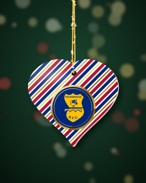 Trowbridge RFC Christmas Heart Candy Cane