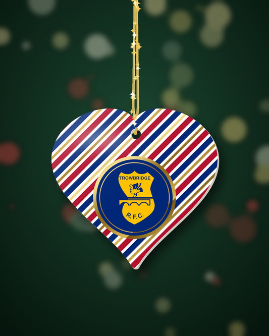Trowbridge RFC Christmas Heart Candy Cane