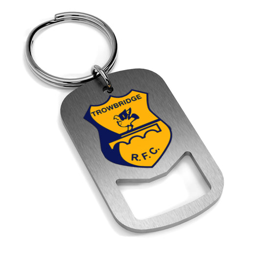 Trowbridge RFC Metal Beer Opener Keyring