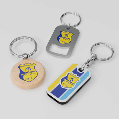 Trowbridge RFC Metal Beer Opener Keyring