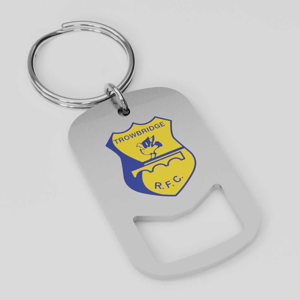 Trowbridge RFC Metal Beer Opener Keyring