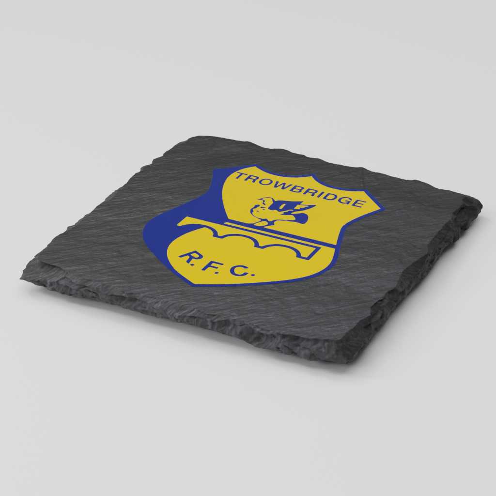 Trowbridge RFC Slate Coaster