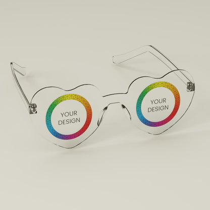 Custom Heart Party Glasses