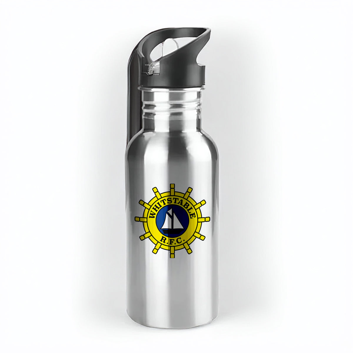 Whitstable RFC 500ml Metal Straw Bottle