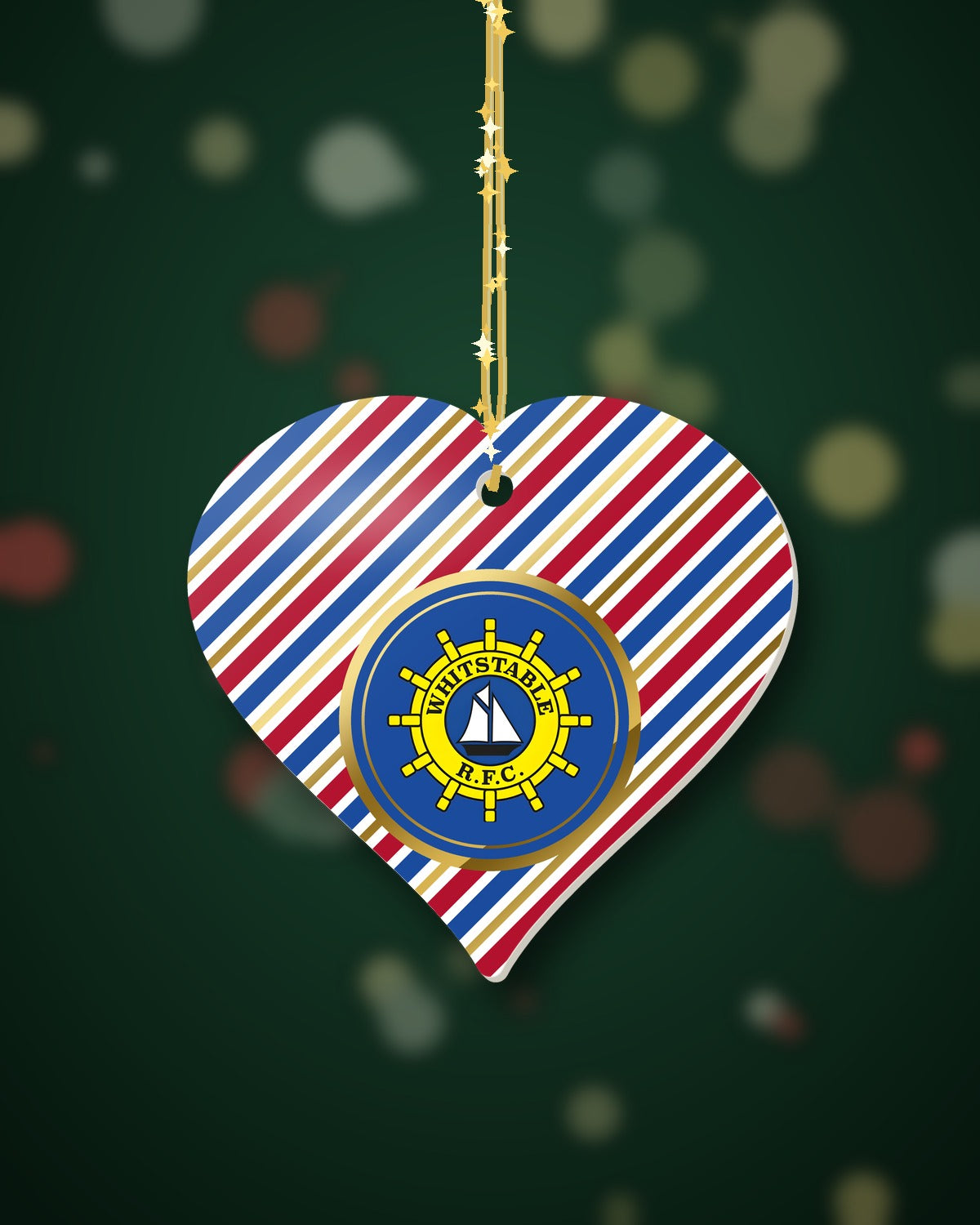 Whitstable RFC Christmas Heart Candy Cane
