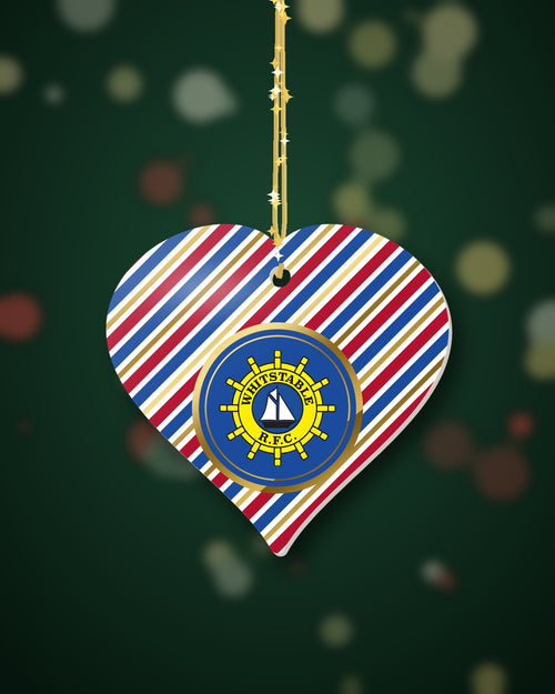 Whitstable RFC Christmas Heart Candy Cane