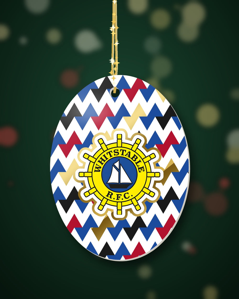 Whitstable RFC Christmas Oval Harlequin