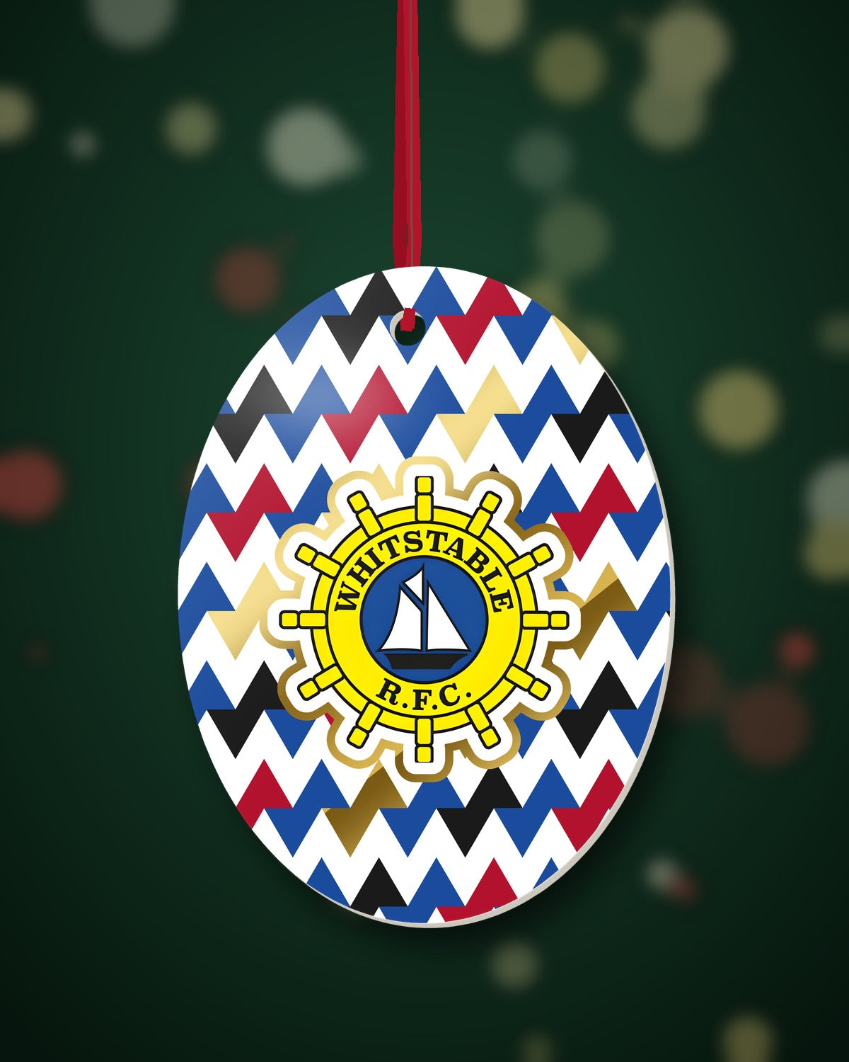 Whitstable RFC Christmas Oval Harlequin