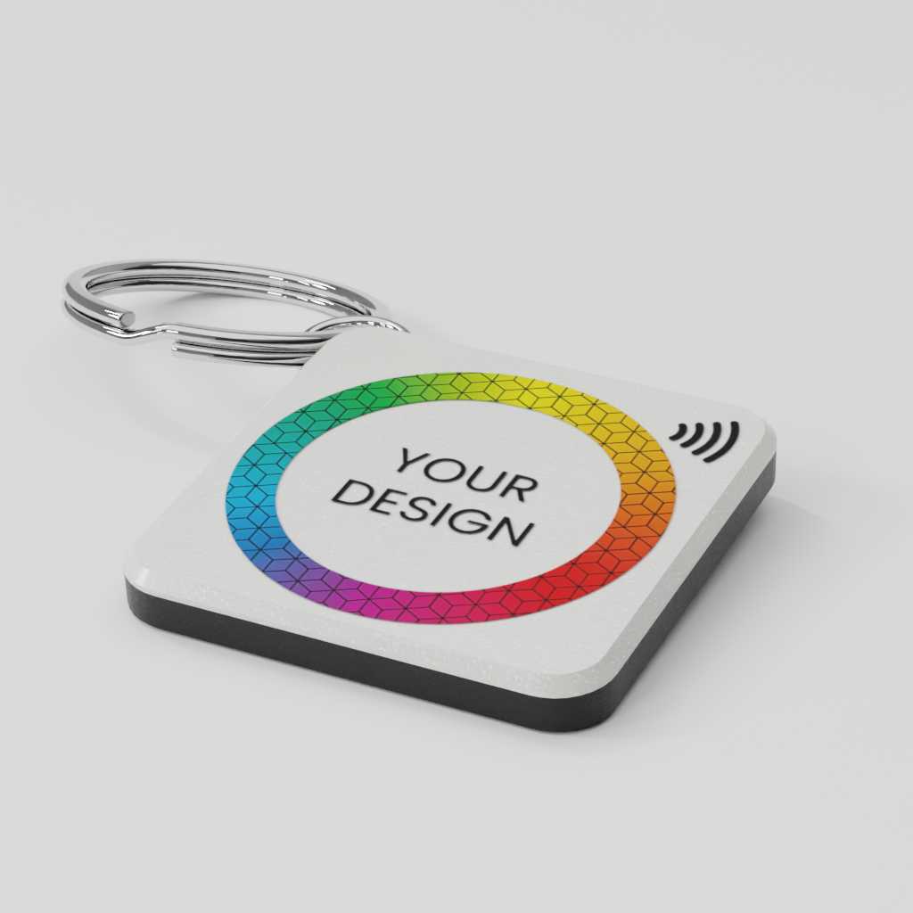 Custom Smart NFC Square Keyring