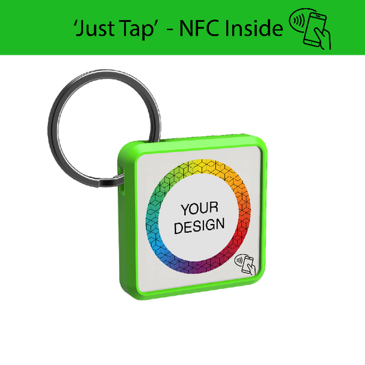 Smart NFC Square Keyring Full Colour Print